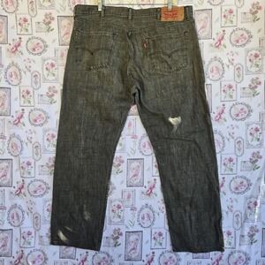 Levis 501‎ Jeans Mens 42x32 Green Button Fly Original Fit Straight Leg Denim